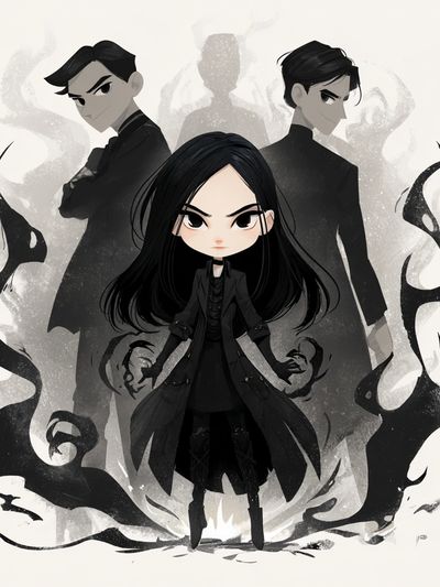 Dark Trio Gothic Anime Poster.