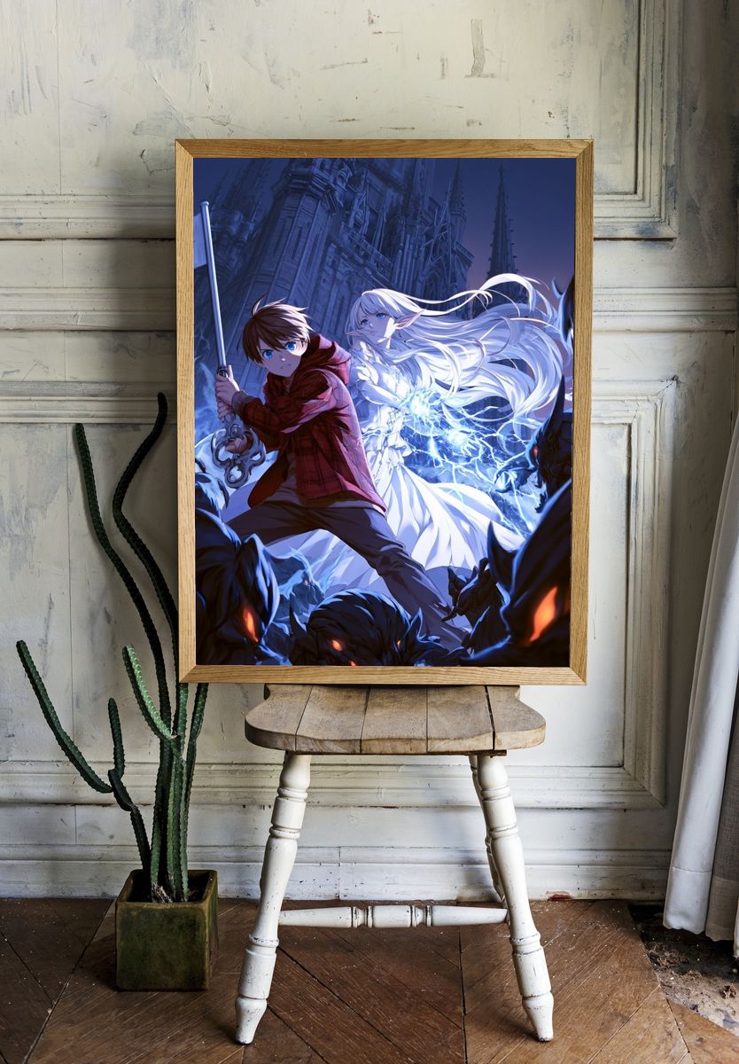 Fantasy Battle Scene Anime Poster. room preview