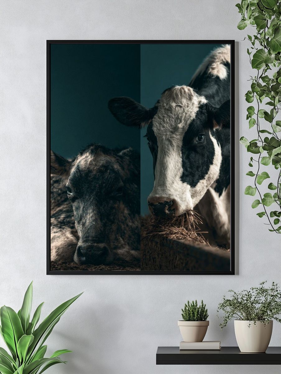Cattle Portrait Photography Poster. — room view 4