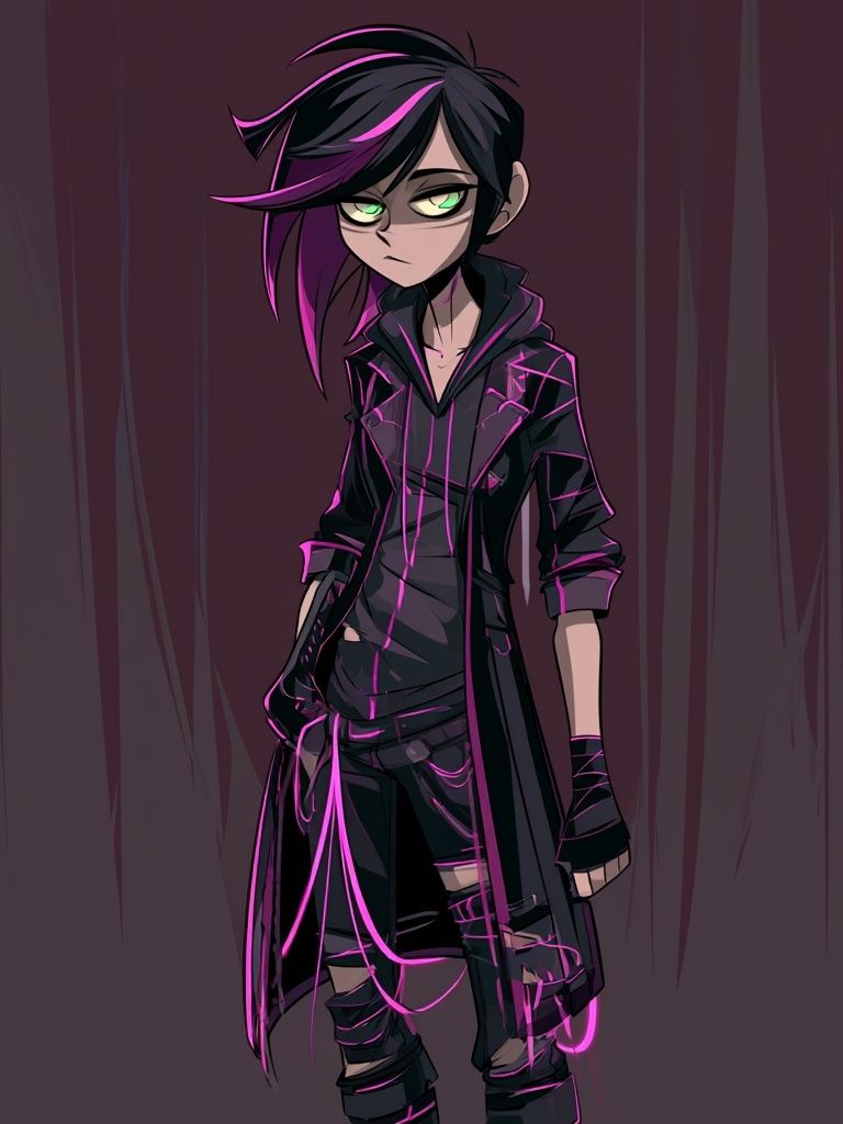 Cyberpunk Anime Character Poster. poster — anime art