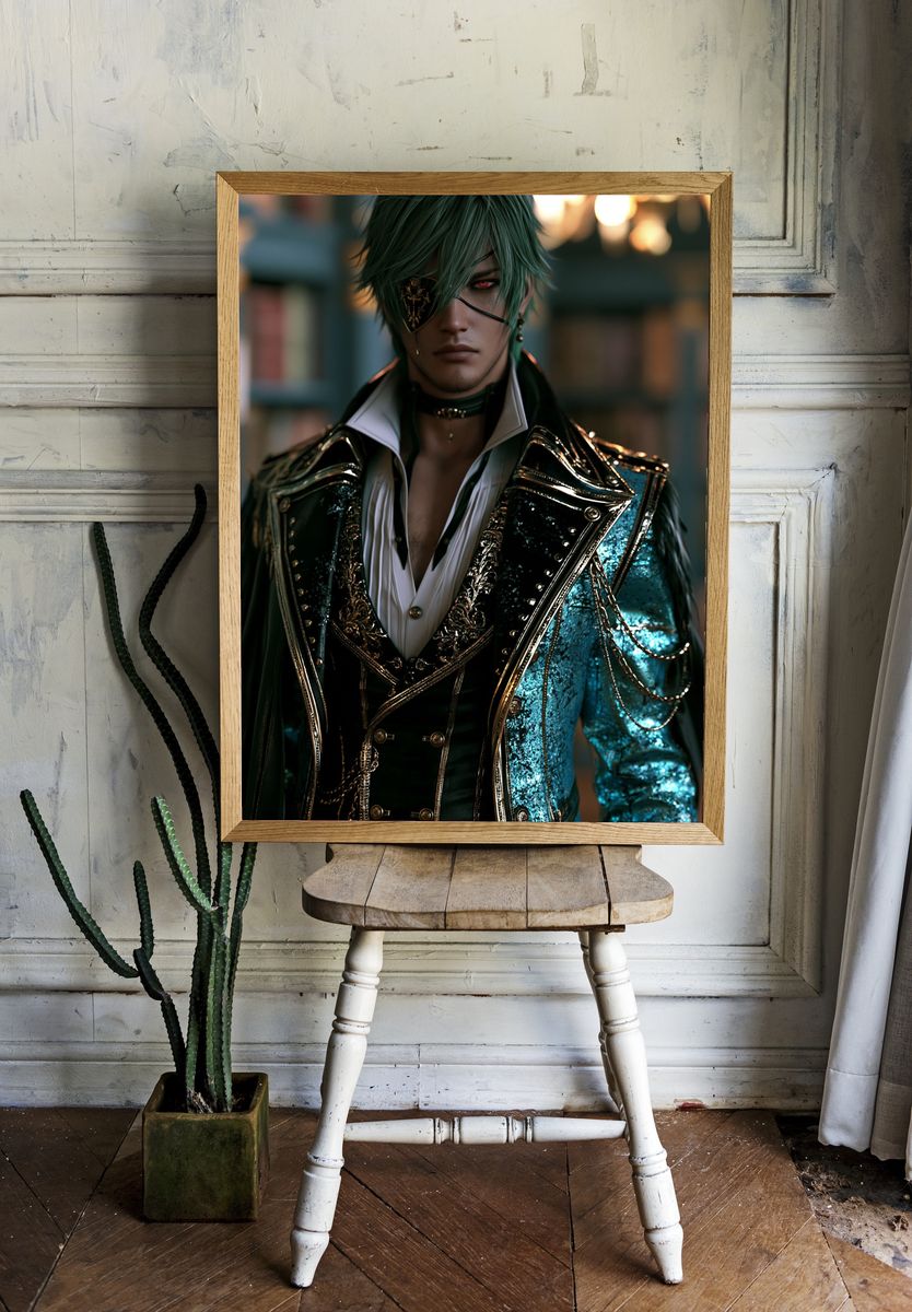 Gothic Anime Portrait Poster. room preview