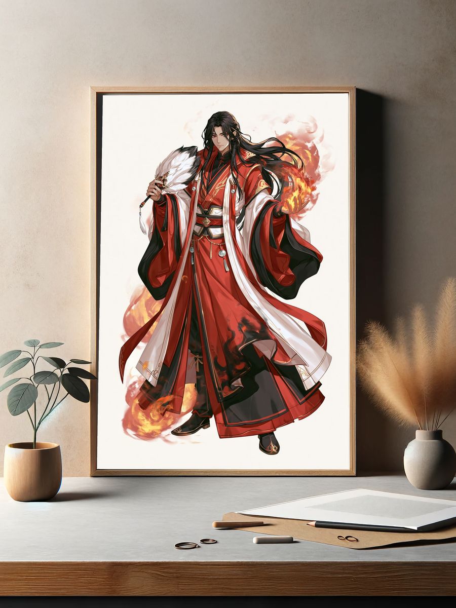 Fire Mage Anime Character Poster. — room view 2