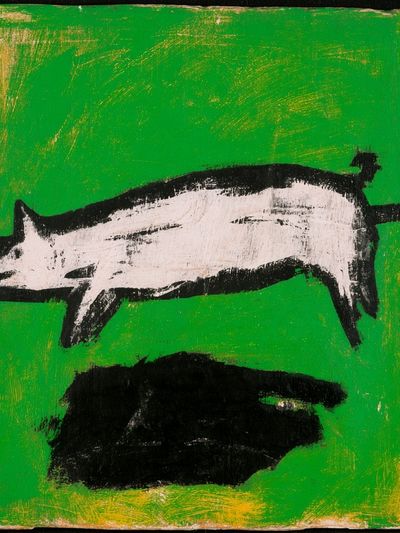 Green Abstract Animal Poster.