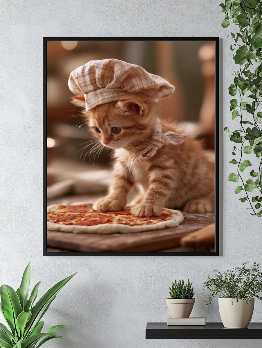 Chef Kitten Funny Poster. — room view 4