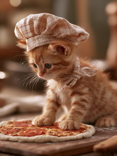 Chef Kitten Funny Poster.