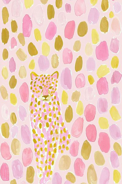 Leopard Watercolor Illustration Poster.