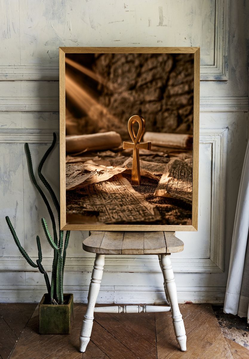 Ankh Symbol Photography Poster. — room view 1
