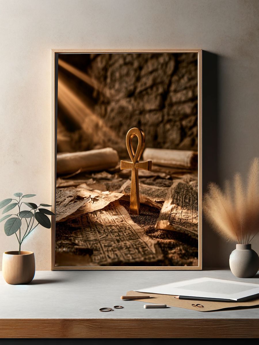 Ankh Symbol Photography Poster. — room view 2