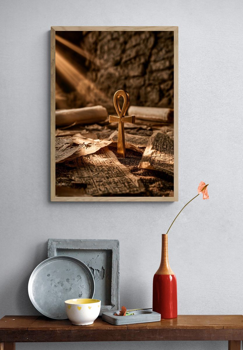 Ankh Symbol Photography Poster. — room view 3