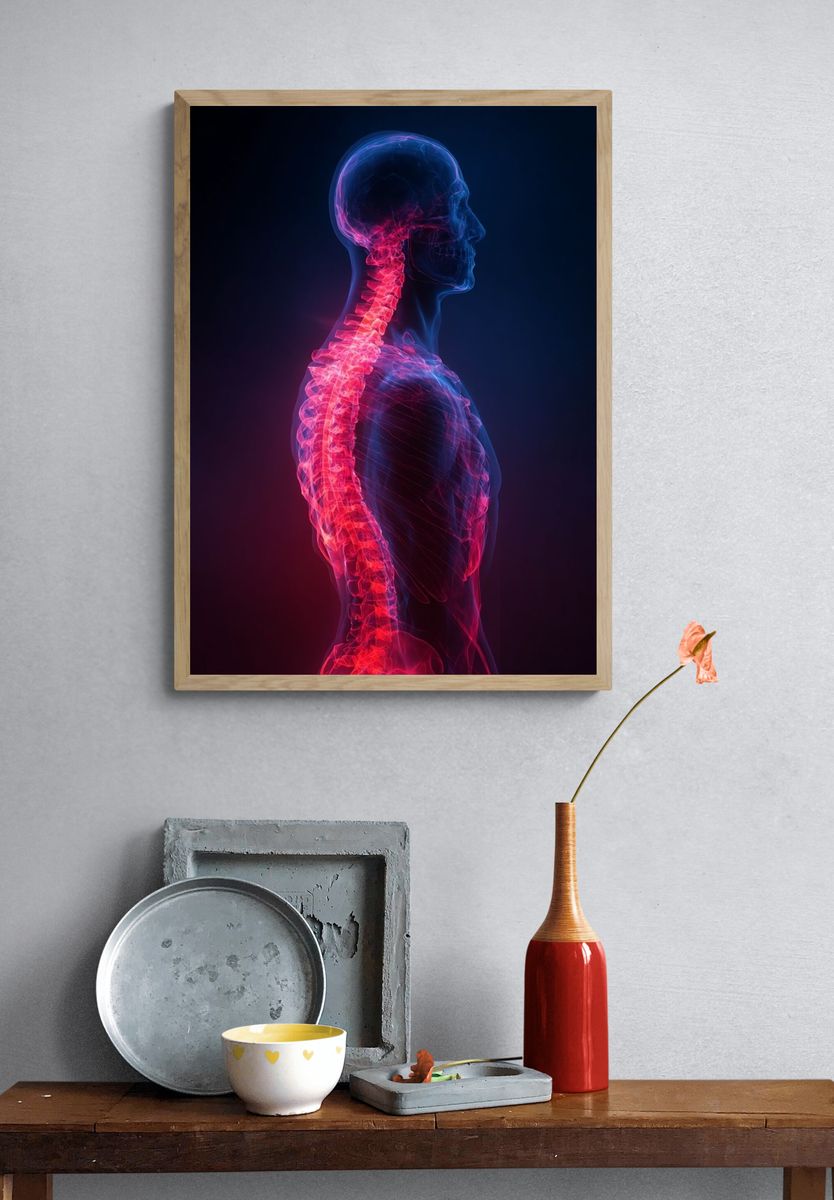 Human Anatomy — Digital Art Print. — room view 3