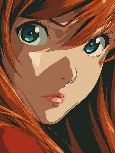 Anime Girl Portrait — Digital Art Print