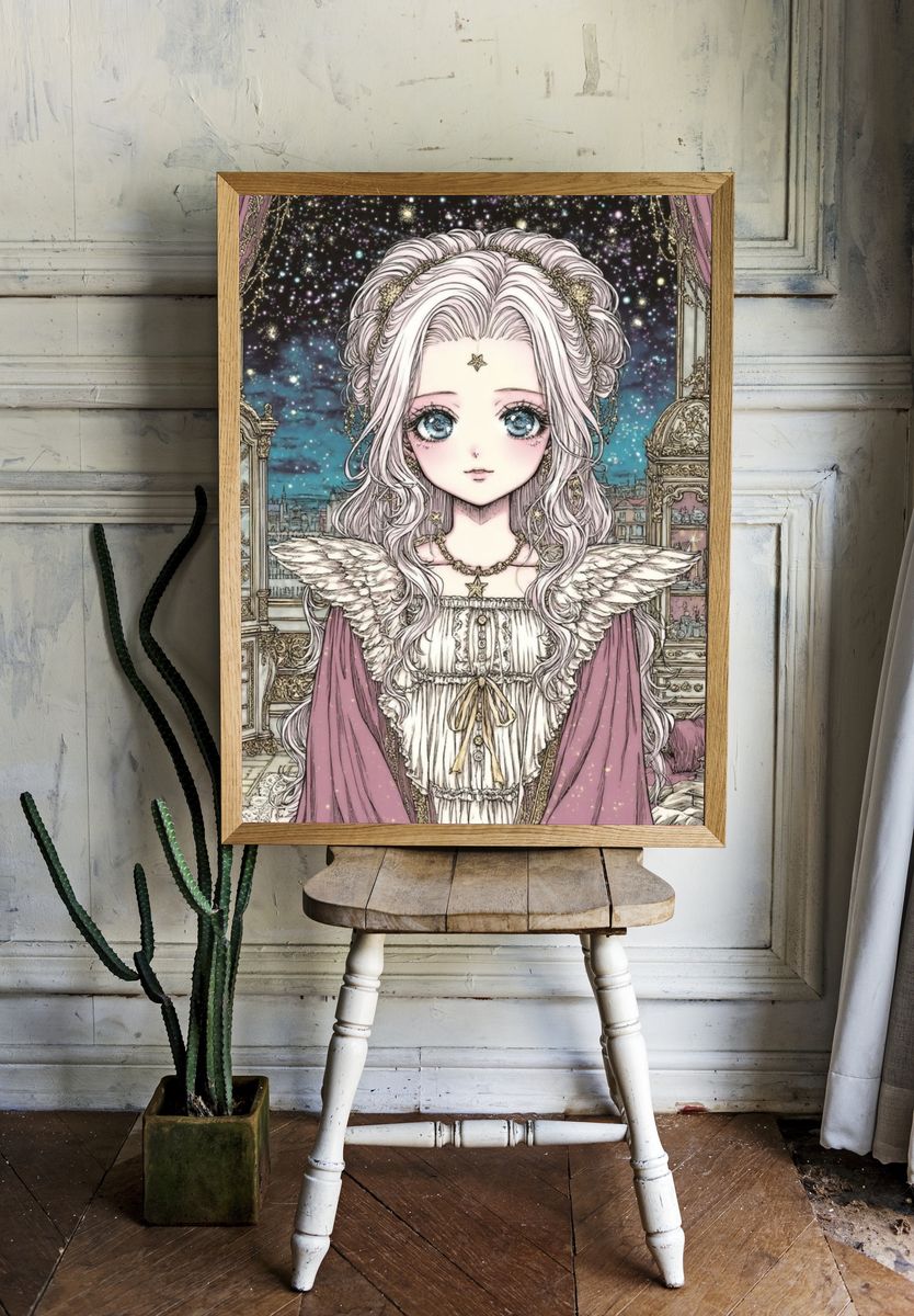 Celestial Girl — Anime Print. — room view 1