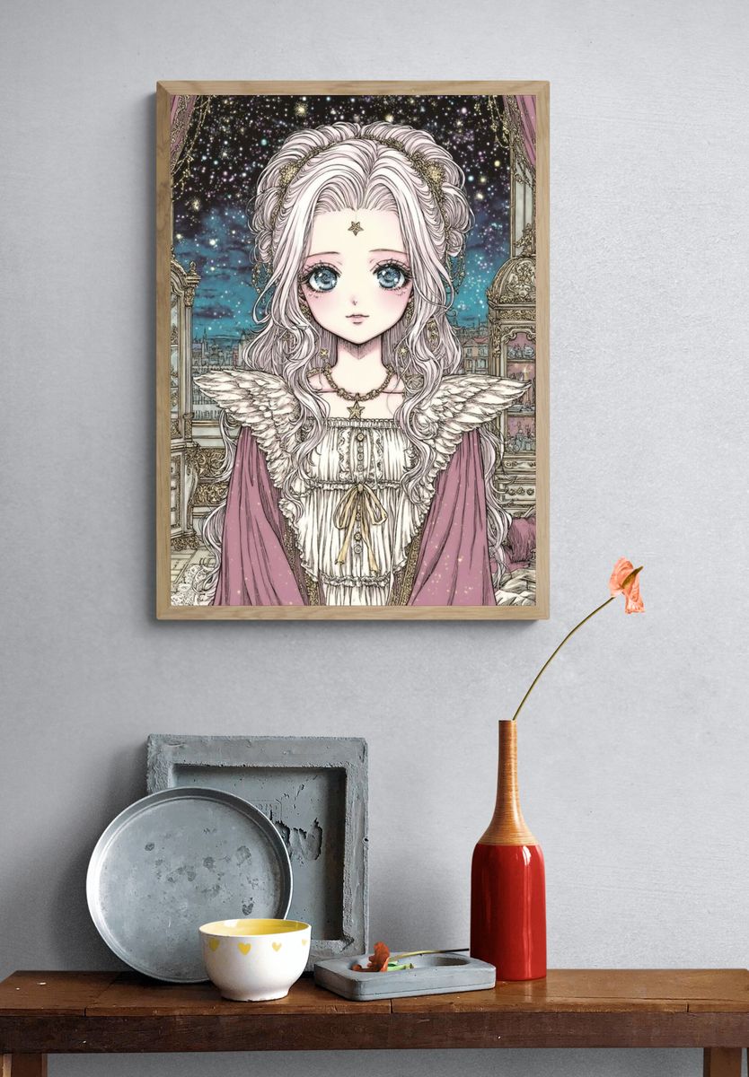 Celestial Girl — Anime Print. — room view 3