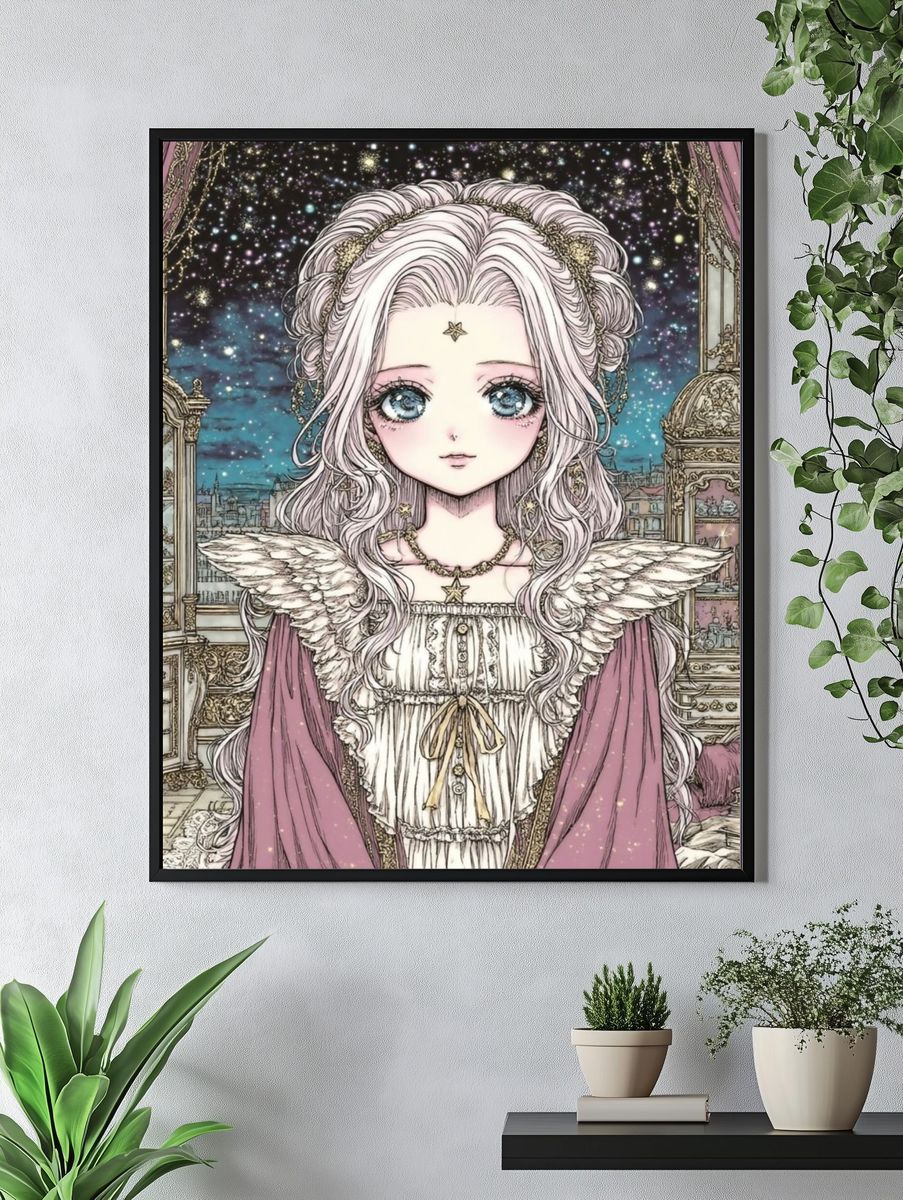 Celestial Girl — Anime Print. — room view 4