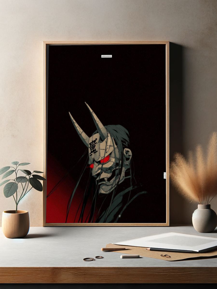 Demon Mask — Anime Print. — room view 2
