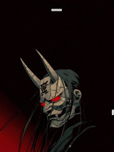 Demon Mask — Anime Print. poster