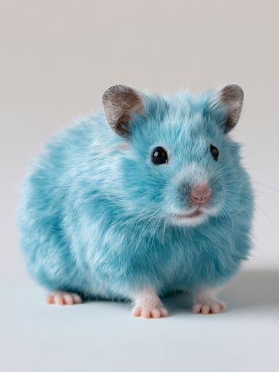 Blue Hamster Portrait Poster. poster