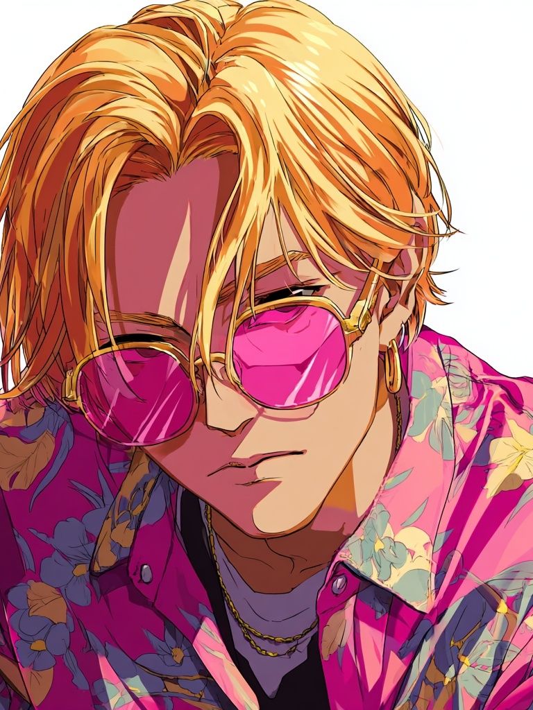 Stylish Young Man — Anime Print. poster detail