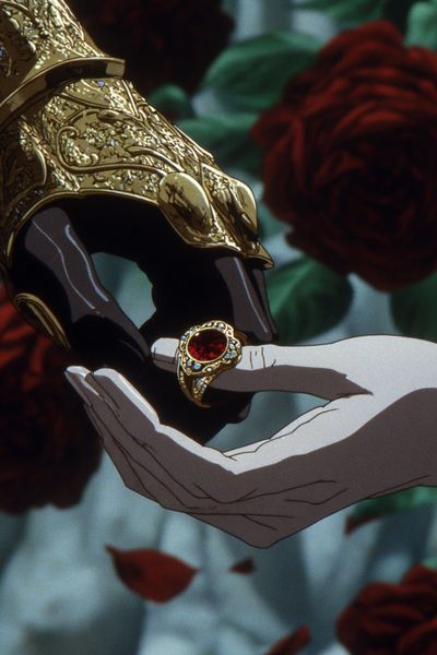 Golden Hand Holding Ring — Anime Print