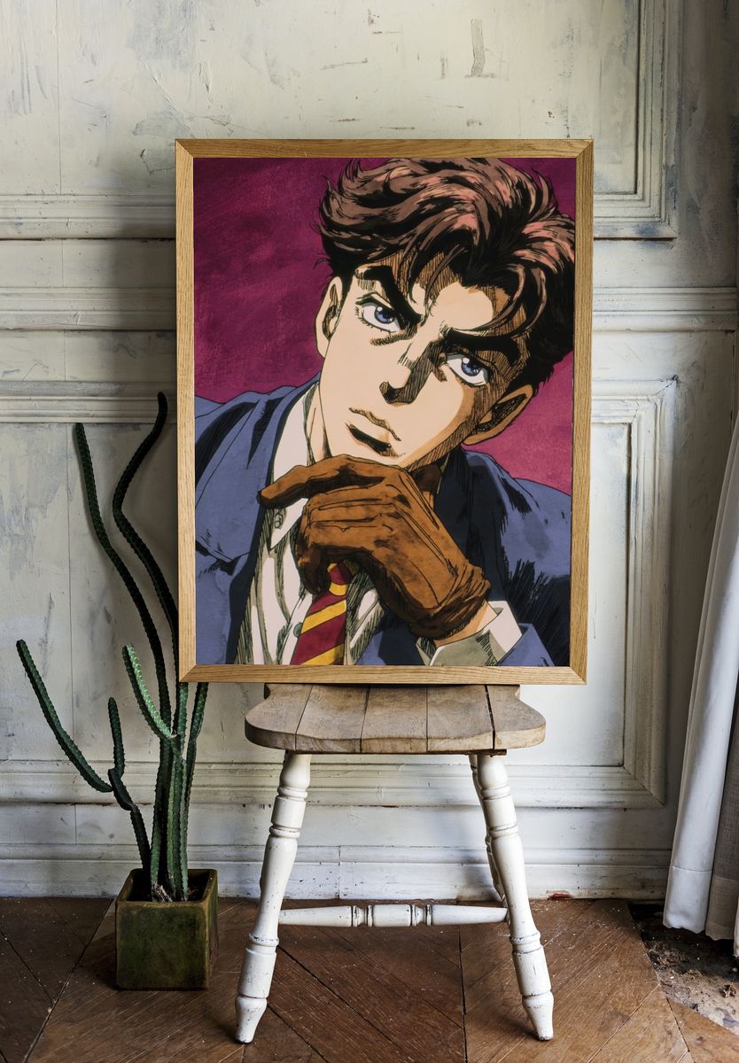 Stylish Character Portrait — Anime Print room preview