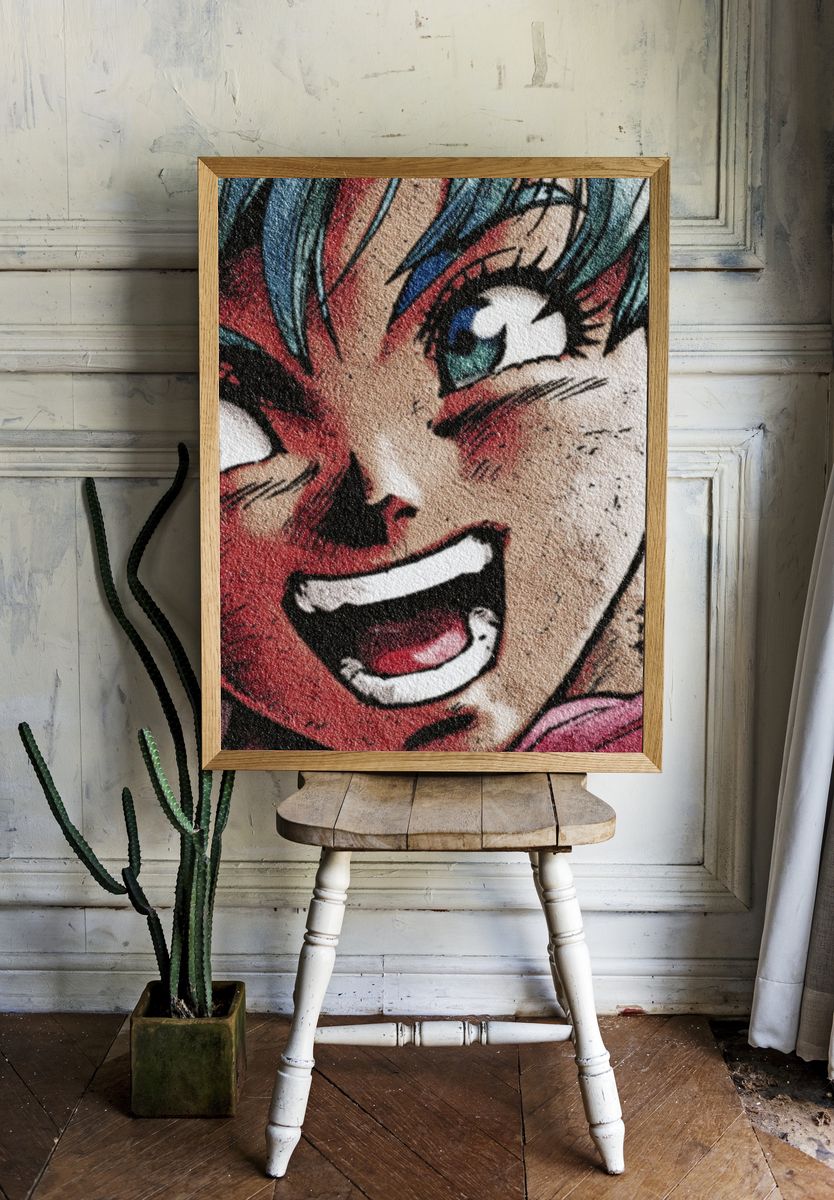 Anime Character — Digital Art Print. — room view 1