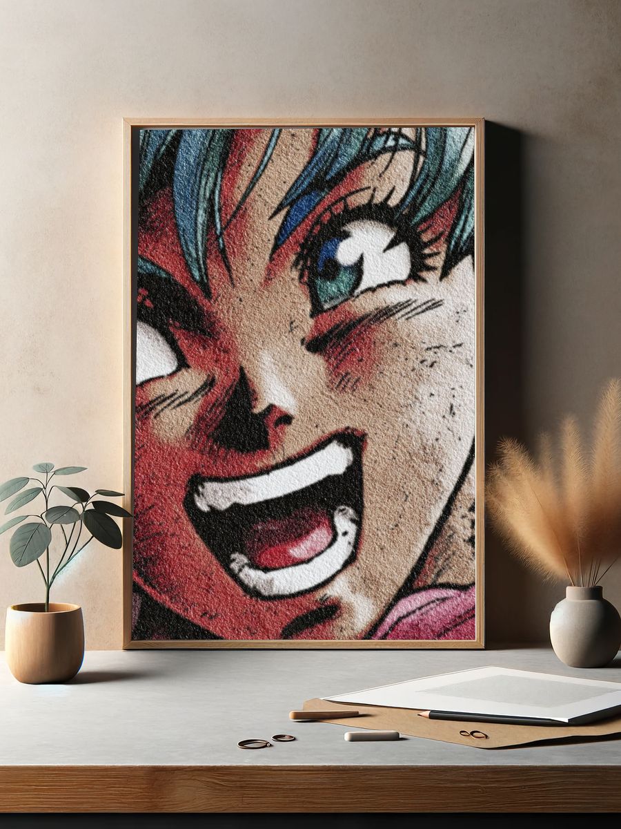 Anime Character — Digital Art Print. — room view 2