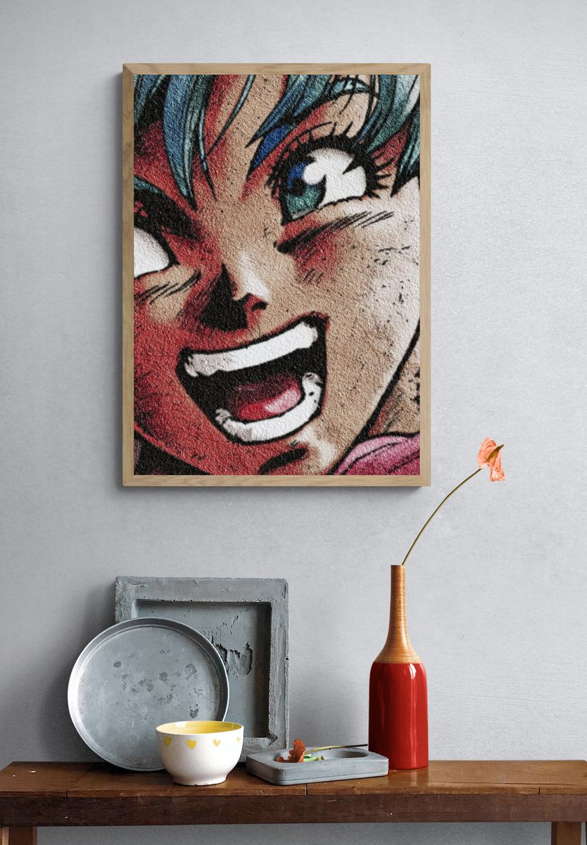 Anime Character — Digital Art Print. — room view 3