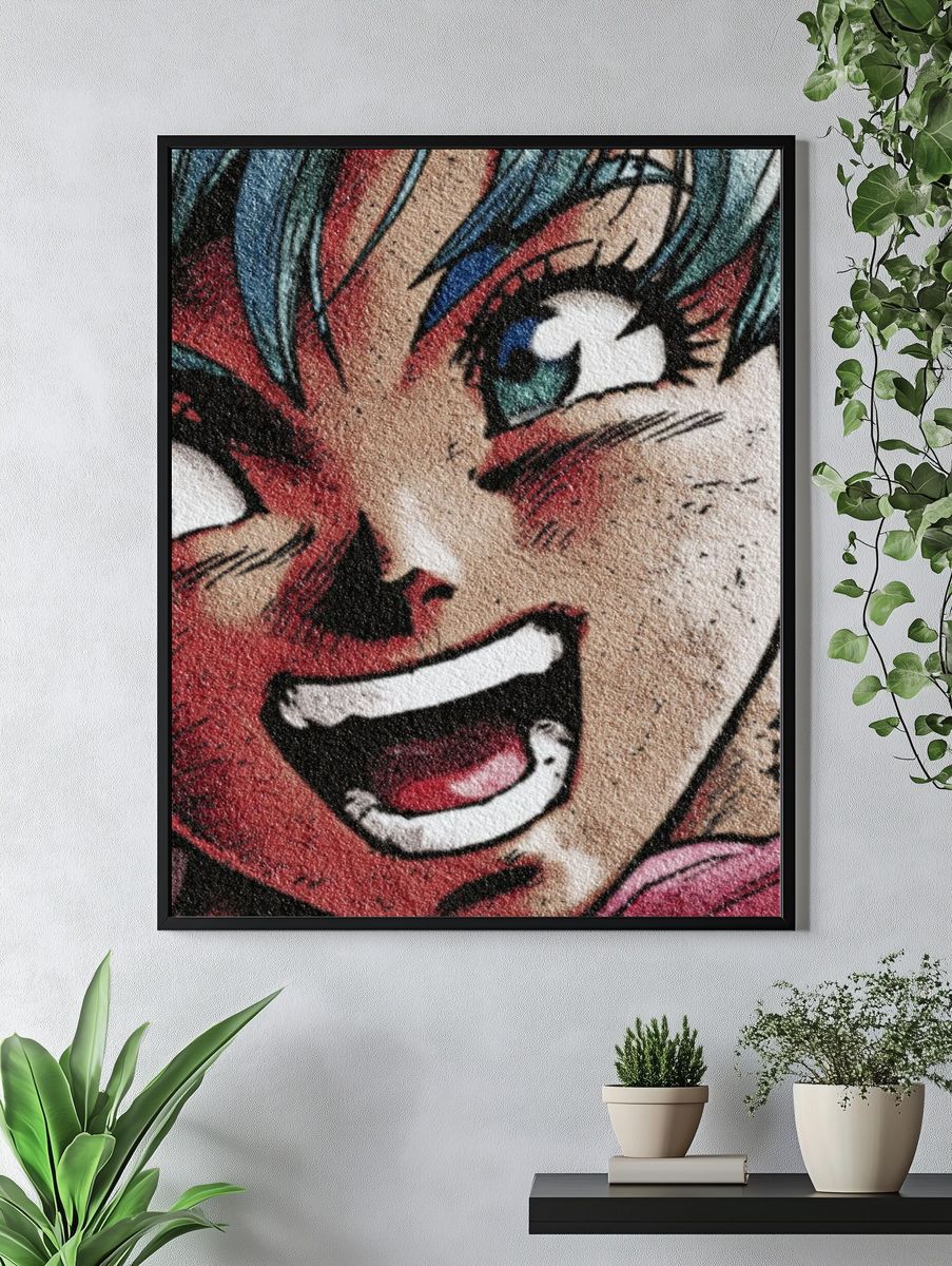 Anime Character — Digital Art Print. — room view 4