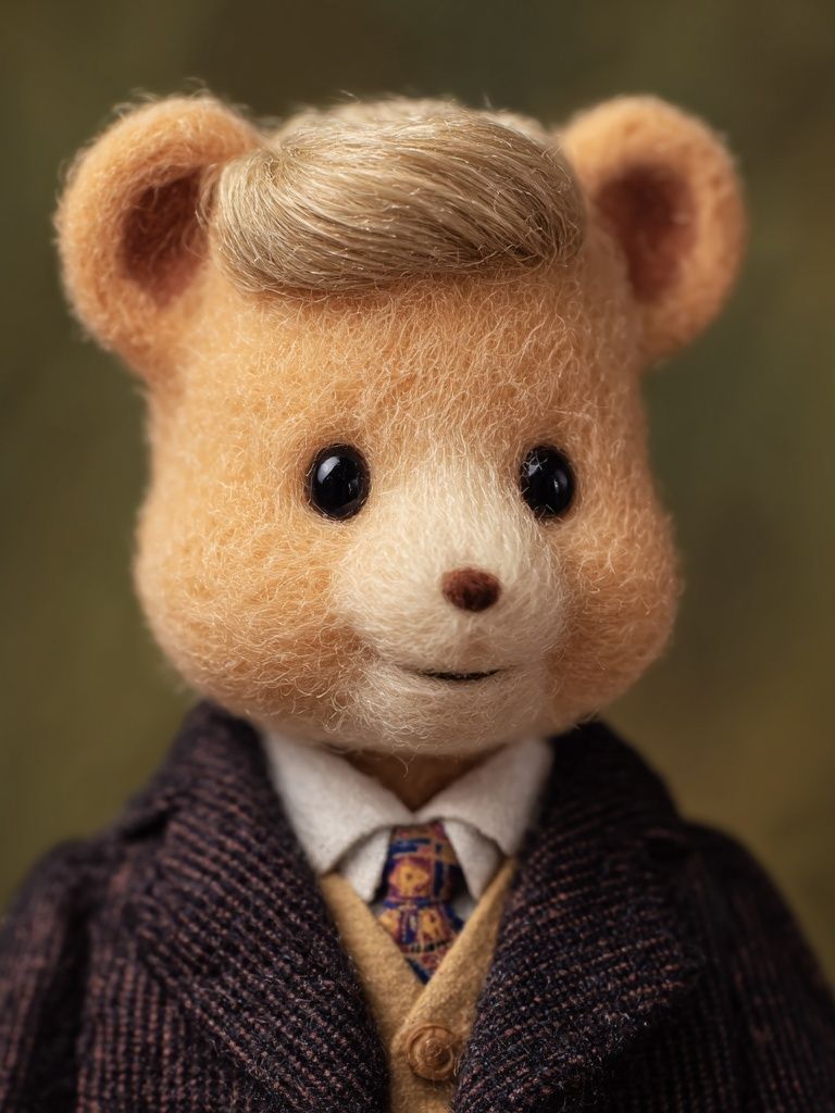 Gentleman Bear Portrait Poster. poster detail