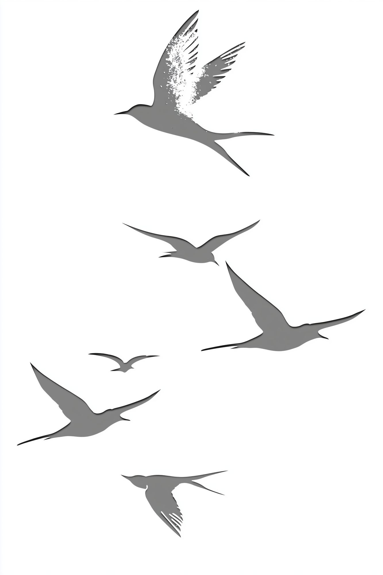 Flying Birds Minimalist Print. poster — animals art