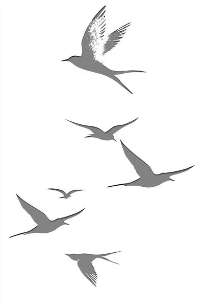 Flying Birds Minimalist Print. poster