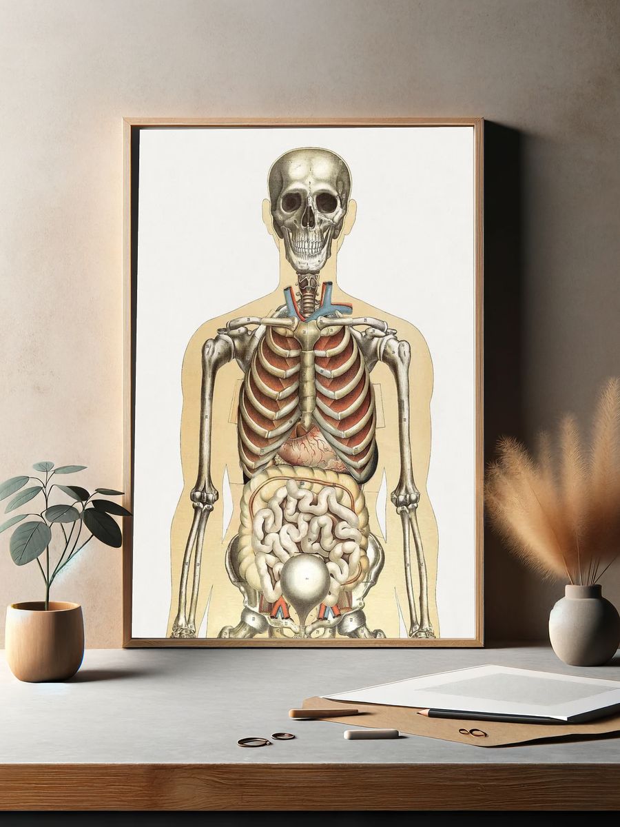 Human Anatomy Illustration Poster. — room view 2
