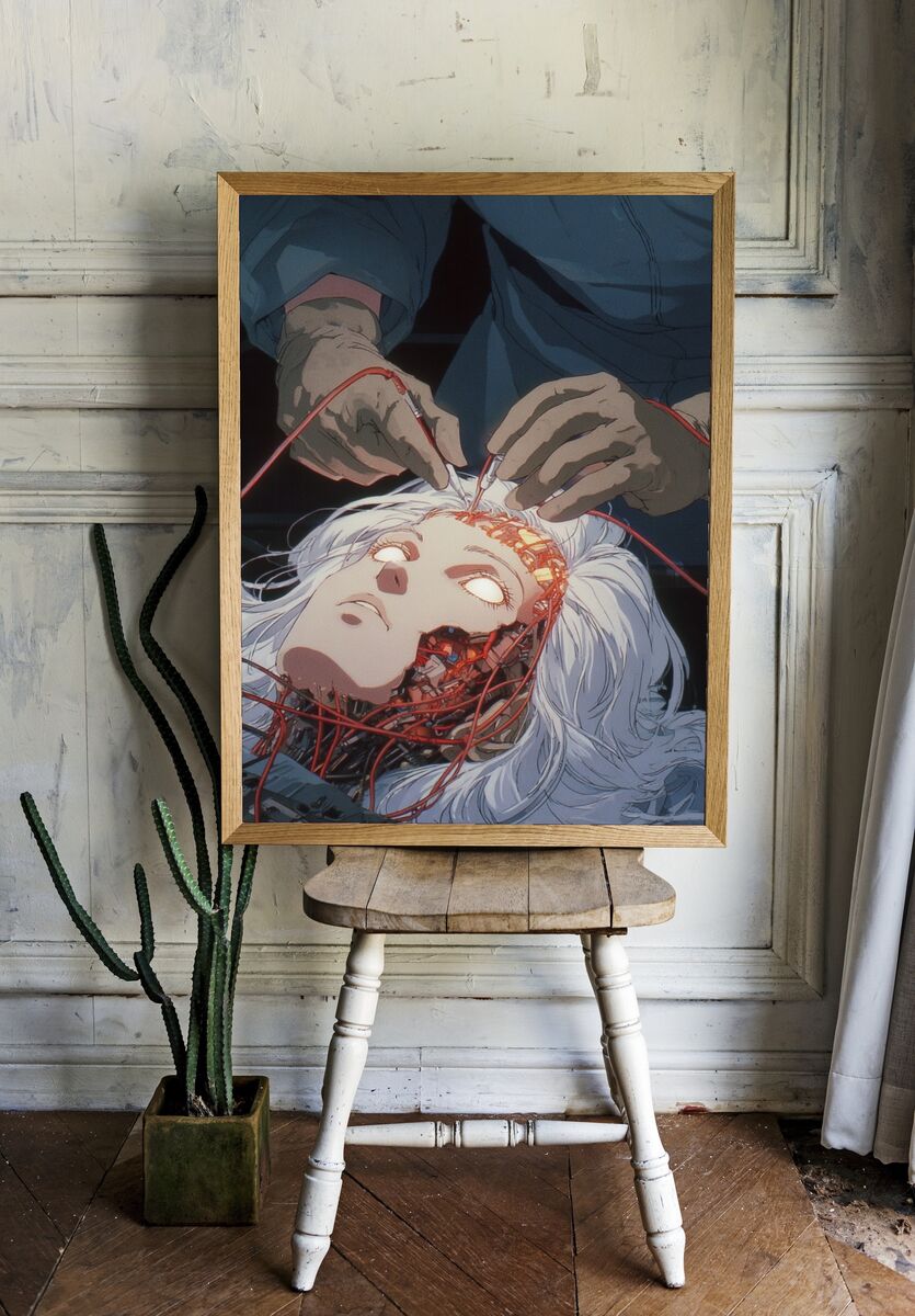 Cyborg Surgery — Anime Print. room preview