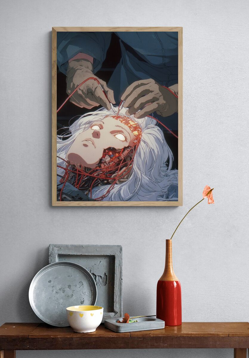 Cyborg Surgery — Anime Print. — room view 3