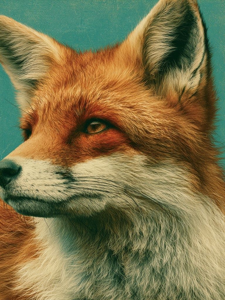 Red Fox Portrait Poster. poster — animals art