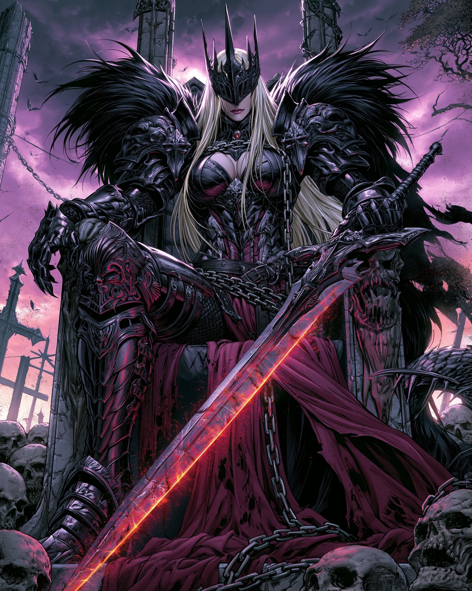 Dark Fantasy Warrior Poster. poster — anime art