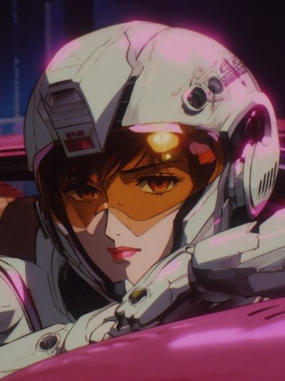 Futuristic Anime Character — Aesthetic Print. poster
