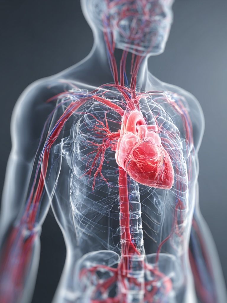 Human Anatomy Heart and Vascular System Poster. poster — illustration art