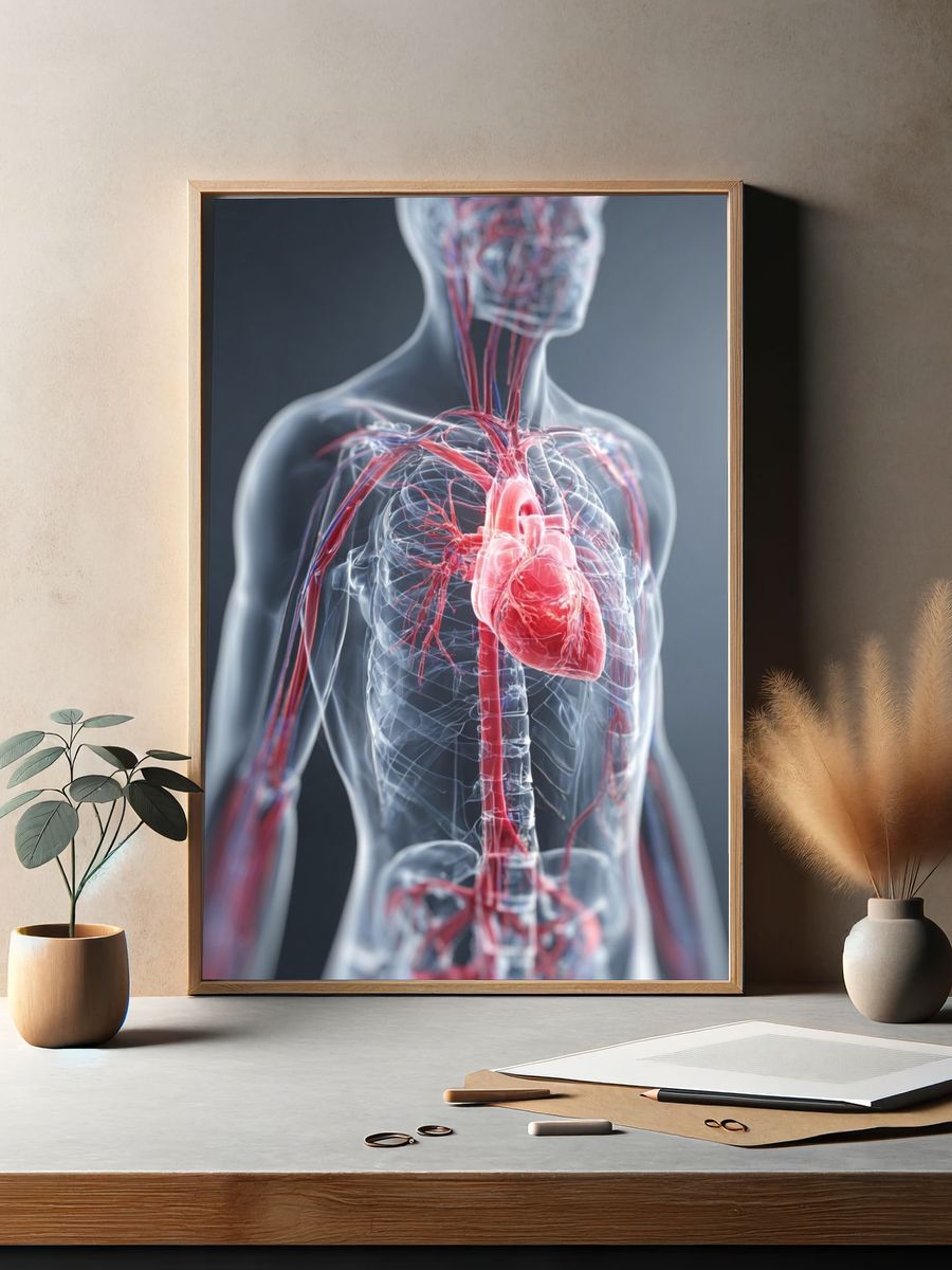 Human Anatomy Heart and Vascular System Poster. — room view 2