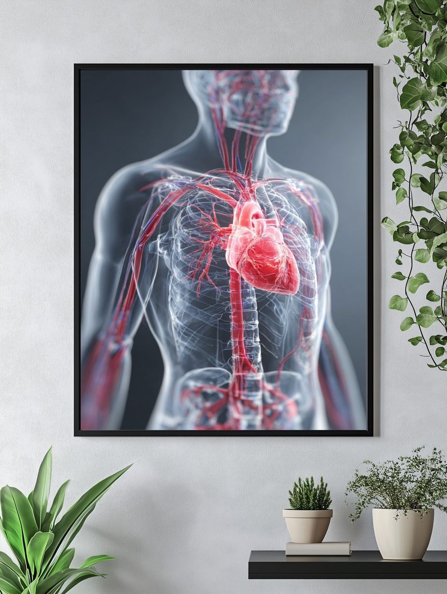 Human Anatomy Heart and Vascular System Poster. — room view 4