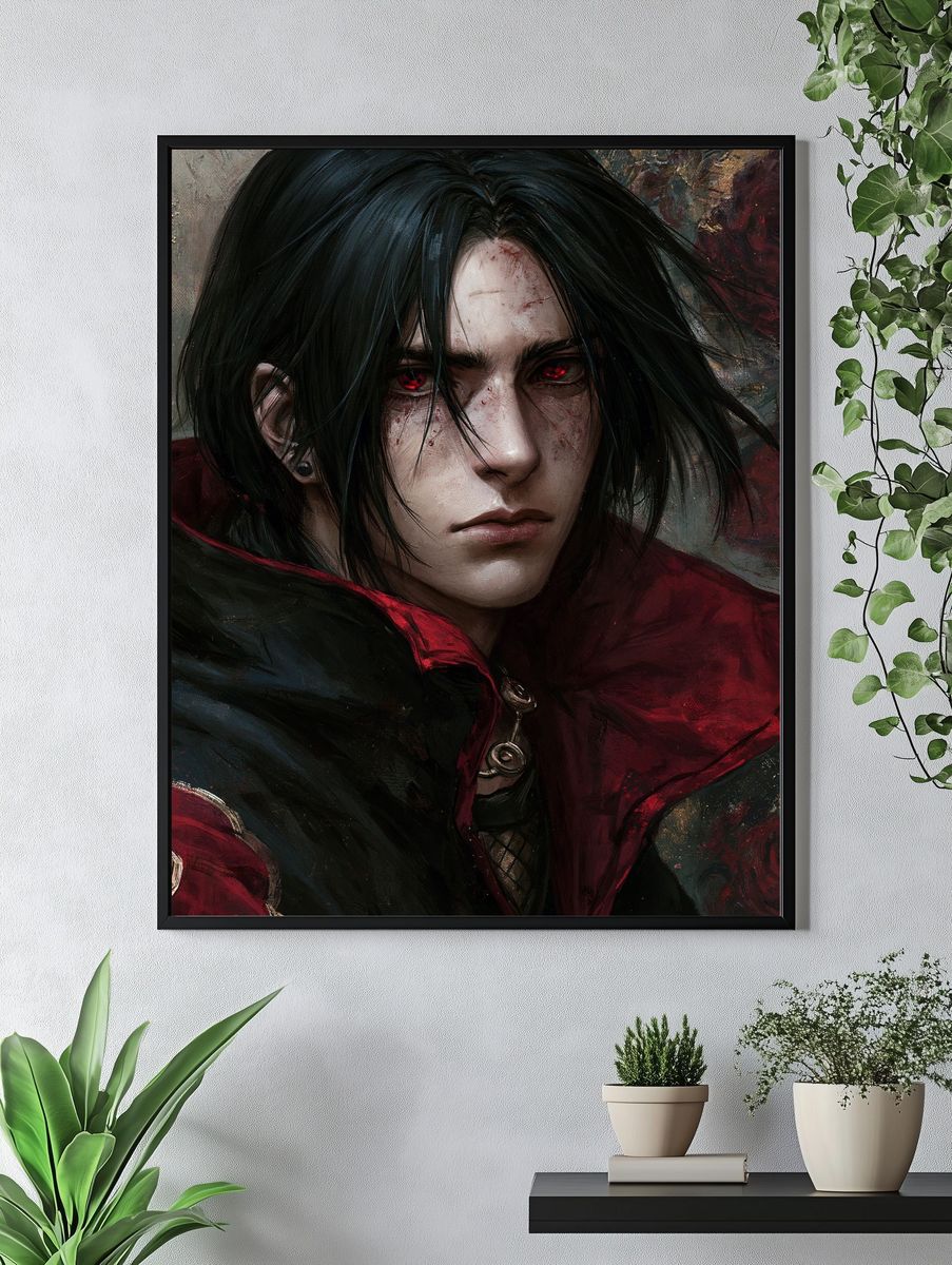 Dark Anime Vampire Portrait Poster. — room view 4