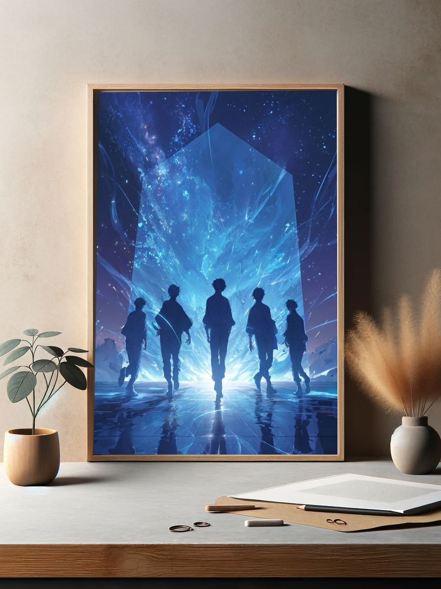 Cosmic Journey — Anime Art Print. — room view 2