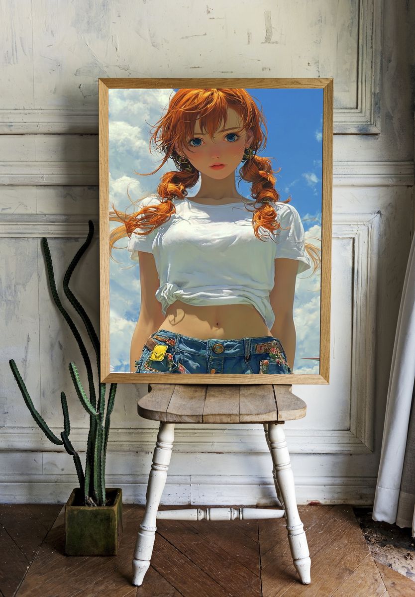 Summer Vibes — Anime Art Print. — room view 1