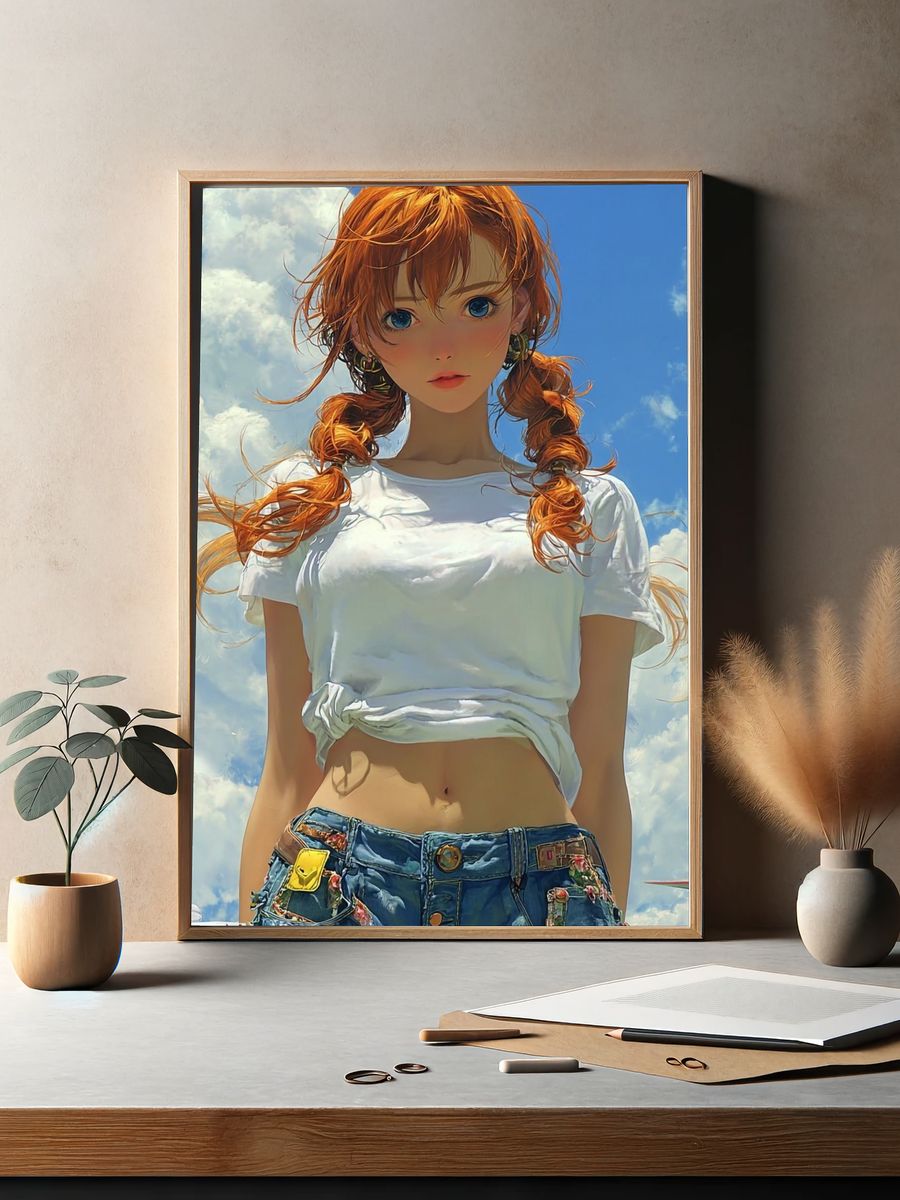 Summer Vibes — Anime Art Print. — room view 2