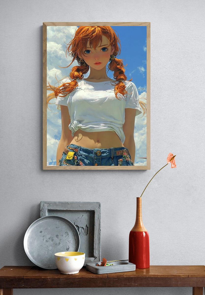 Summer Vibes — Anime Art Print. — room view 3