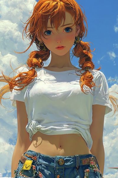 Summer Vibes — Anime Art Print. poster