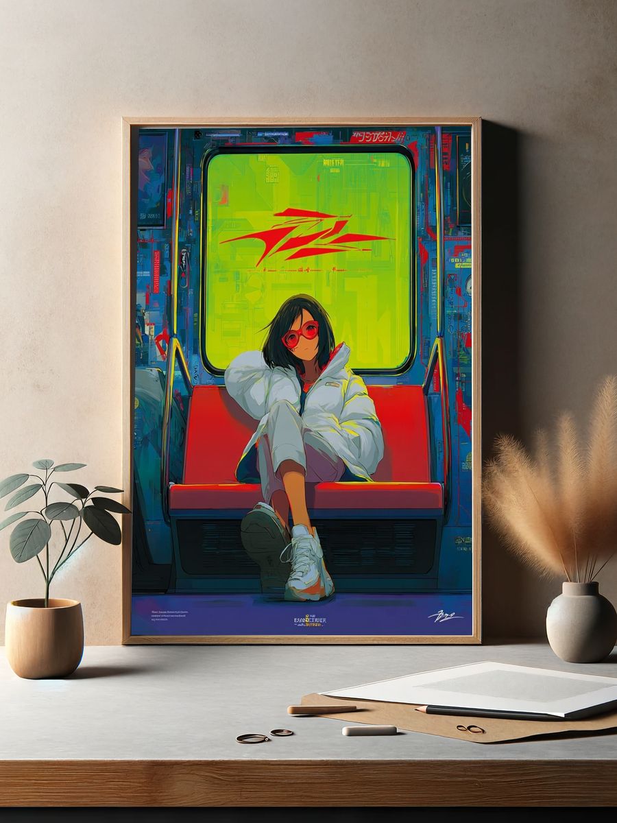 Urban Girl — Anime Print. — room view 2