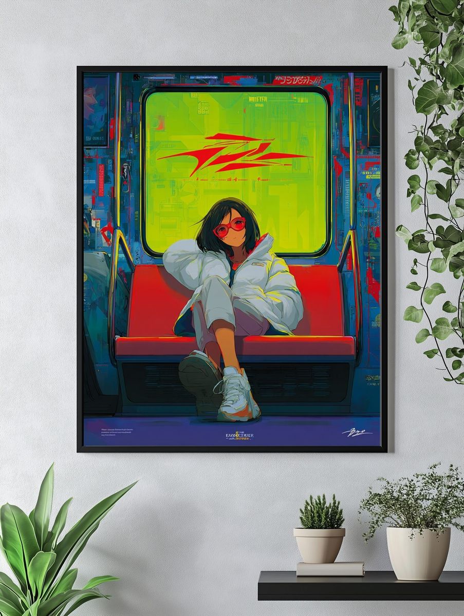 Urban Girl — Anime Print. — room view 4