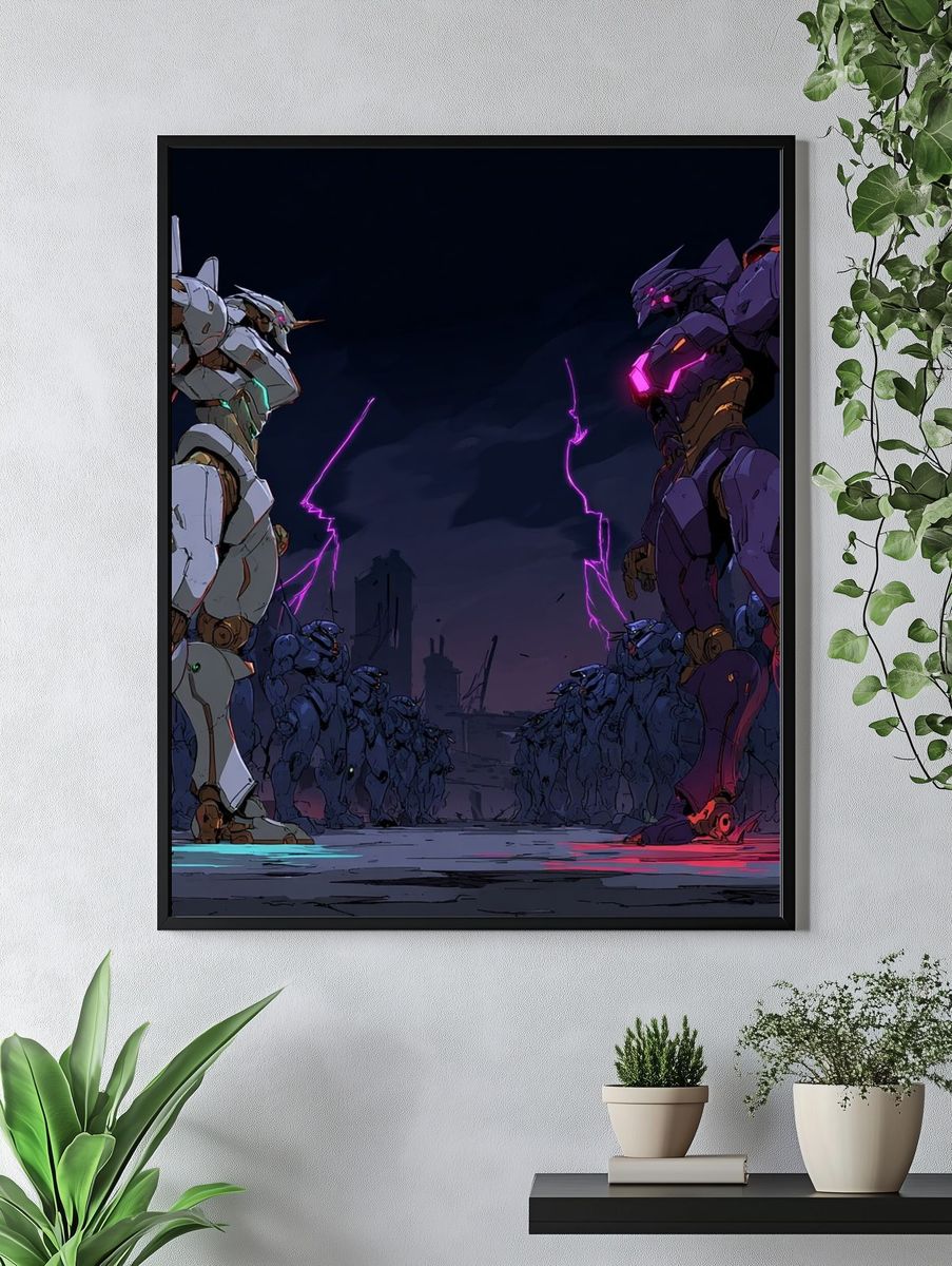 Mecha Battle — Anime Print. — room view 4