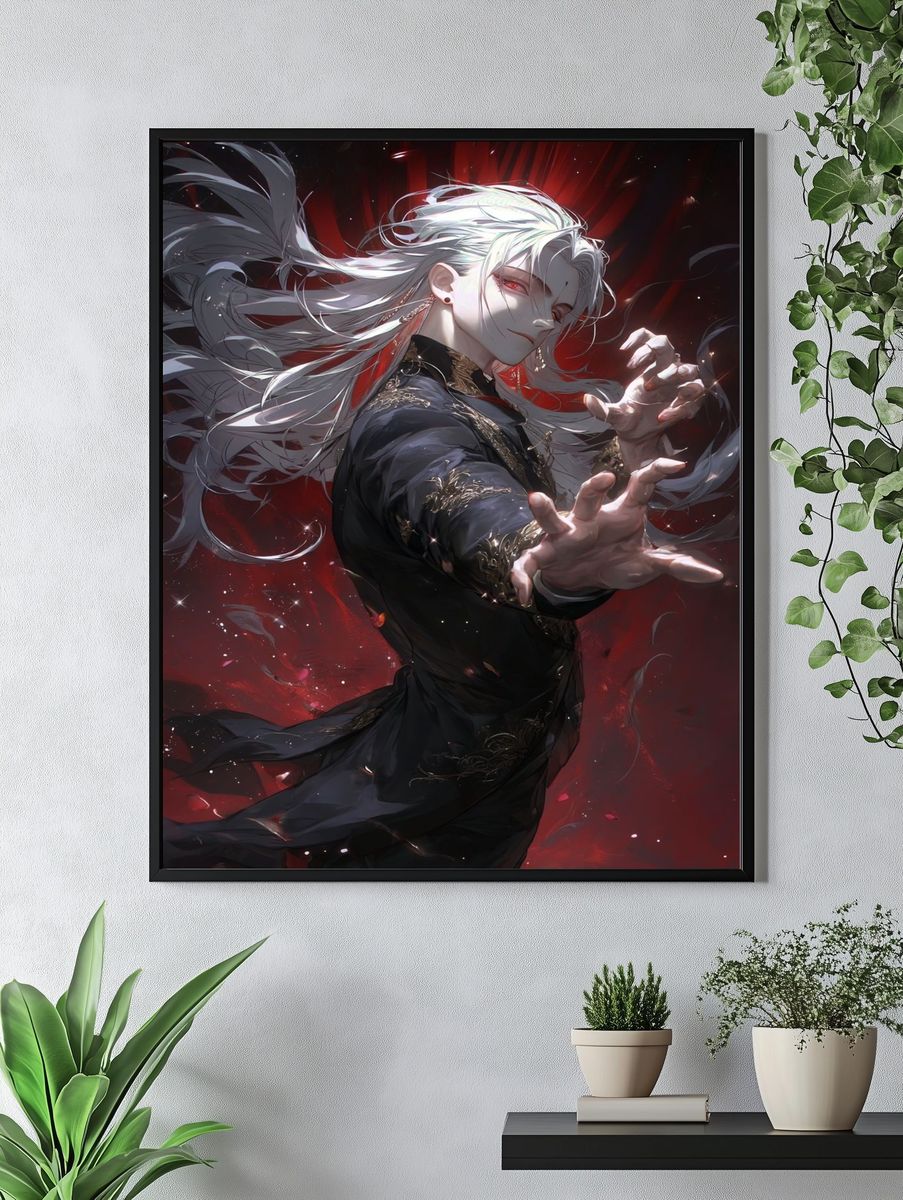 Mysterious Character — Anime Art Print. — room view 4